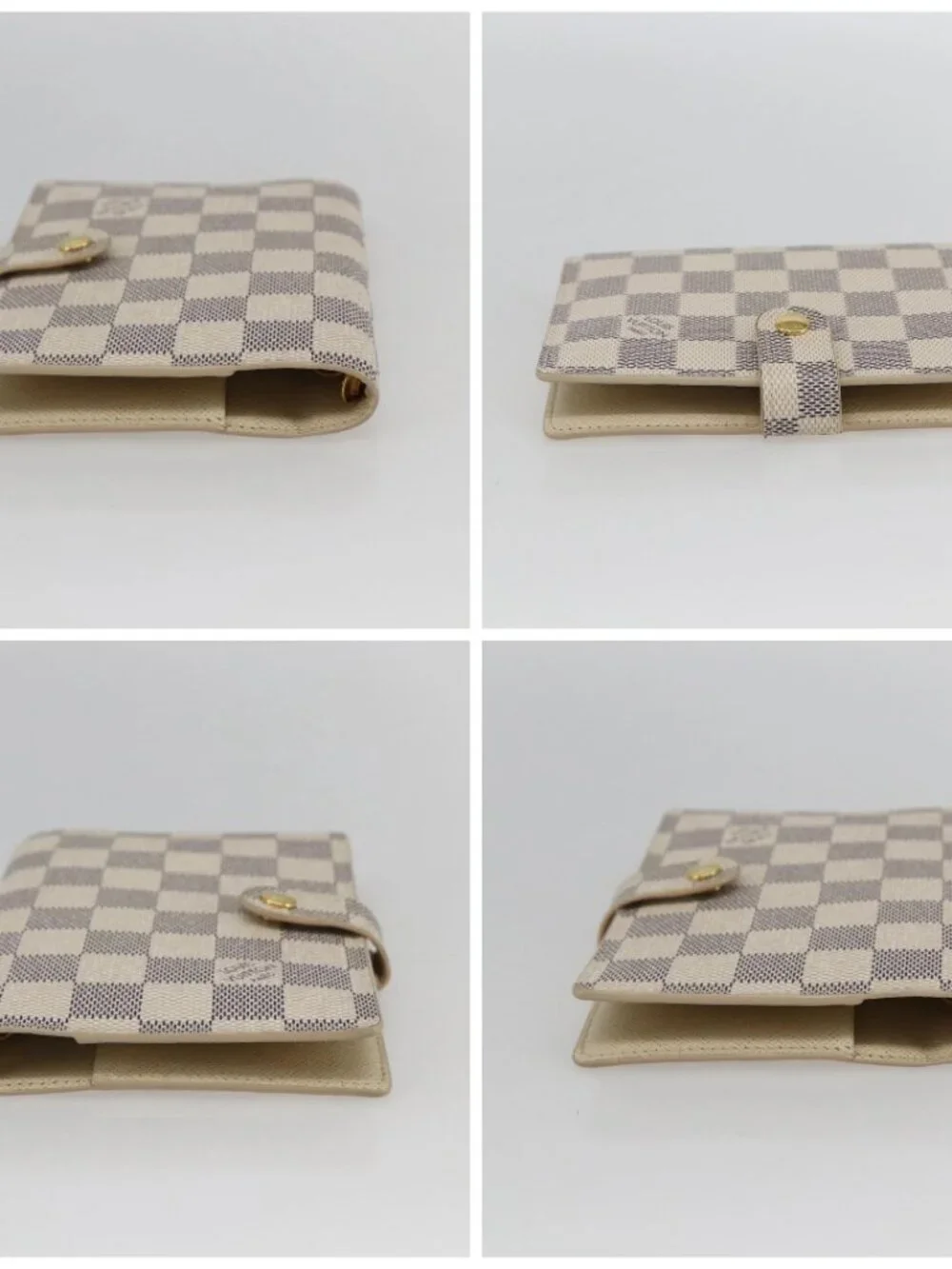 LOUIS VUITTON Damier Azur Agenda PM Day Planner Cover R20706 LV Auth 156116V